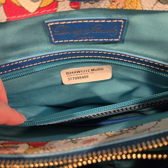 Dooney & Bourke Alice in Wonderland Tote Bag Multicolor NWOT - Picture 9 of 16